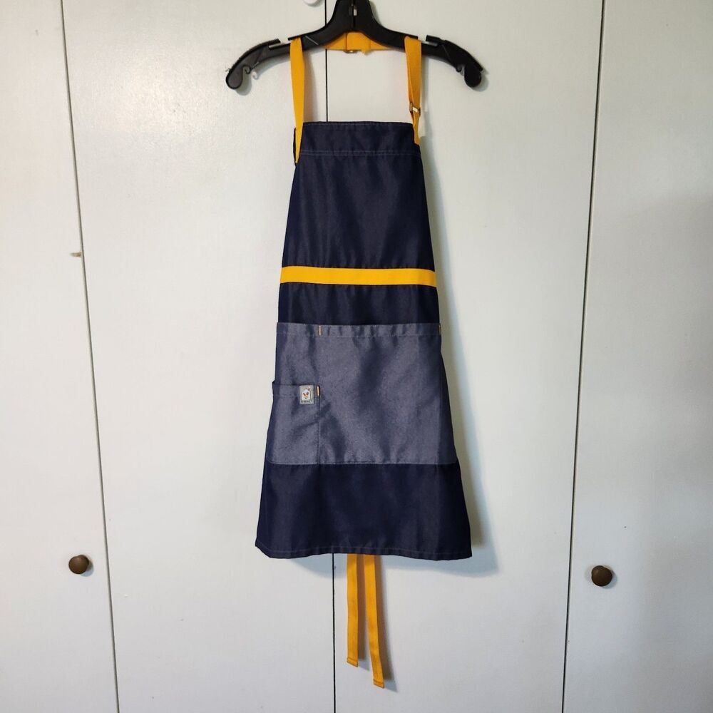 Ronald McDonalds House Charities RMHC Adult Chef Denim Apron with Yellow Accents